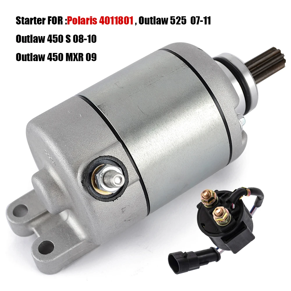 

Starter Motor For Polaris 4011801 Outlaw 525 07-11 Outlaw 450 S 08-10 Outlaw 450 MXR 09