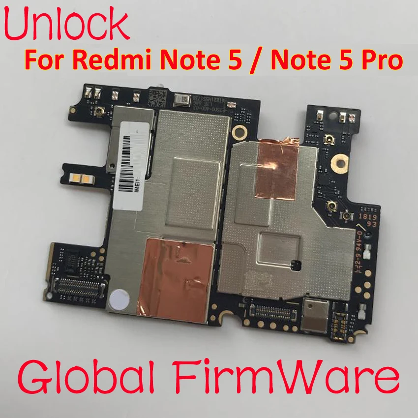 Global FirmWare Unlock Electronic panel Mainboard For Xiaomi Redmi Note 5 Note5 Motherboard Card Fee Circuits