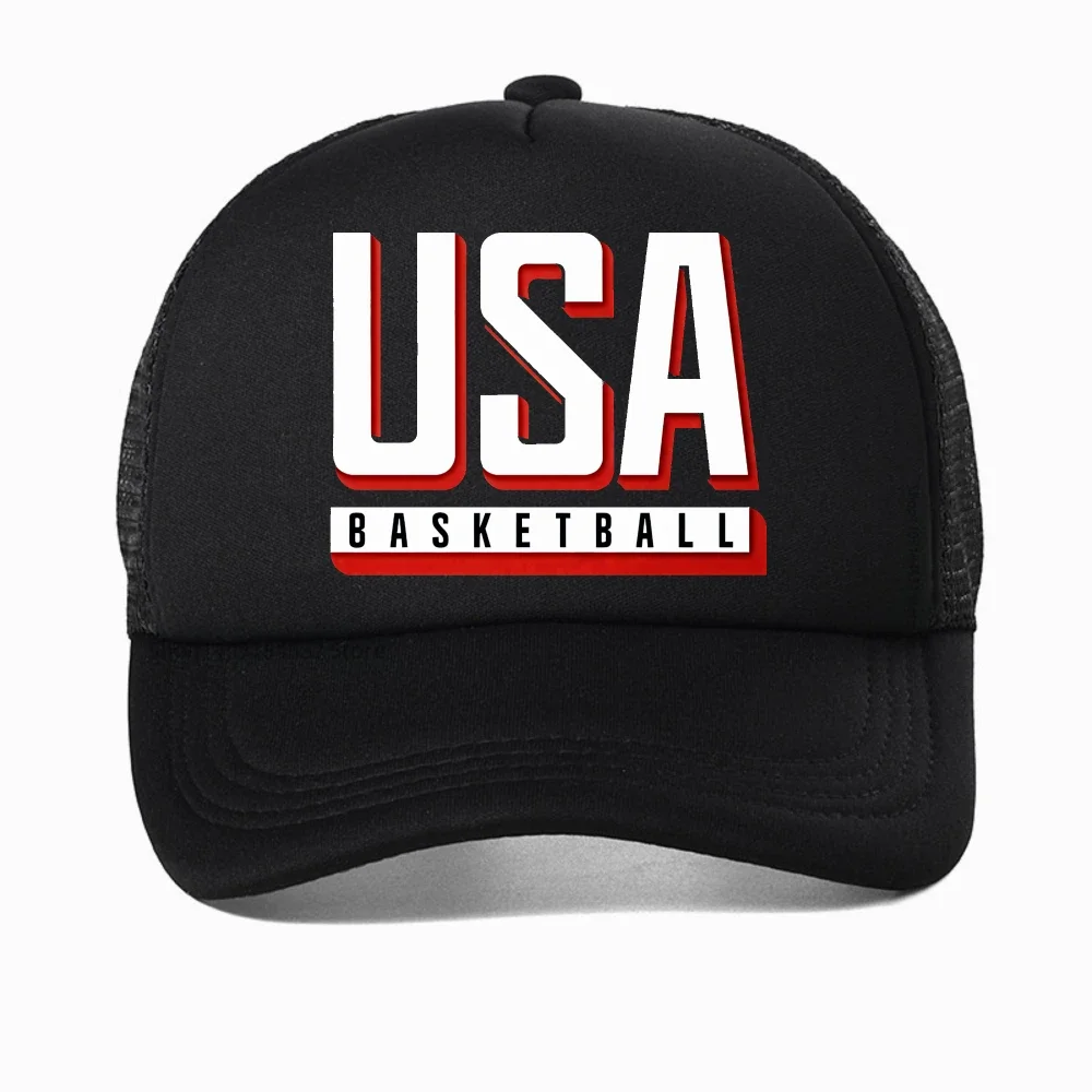 

USA Basketball Jerseys National Team Breathable baseball cap fashion Clothing Printing mesh trucker hat summer snapback hats