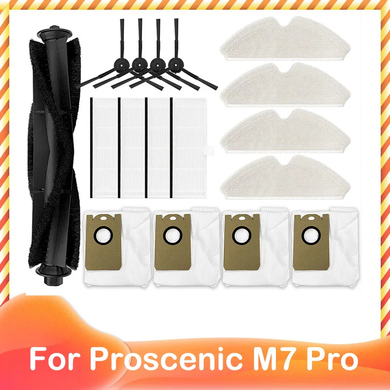 

Roller Brush Hepa Filter Mop Cloth Dust Bag Replacement Kit for Proscenic M7 Pro Uoni V980 Plus Vacuum Cleaner Spare Parts