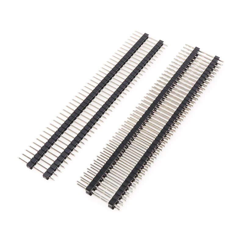 2pcs 2.54mm Pin Header Straight Needle 1X40P Long 15/17/19/21/23/25/30mm Board Spacer Single Row Double Plastic Copper