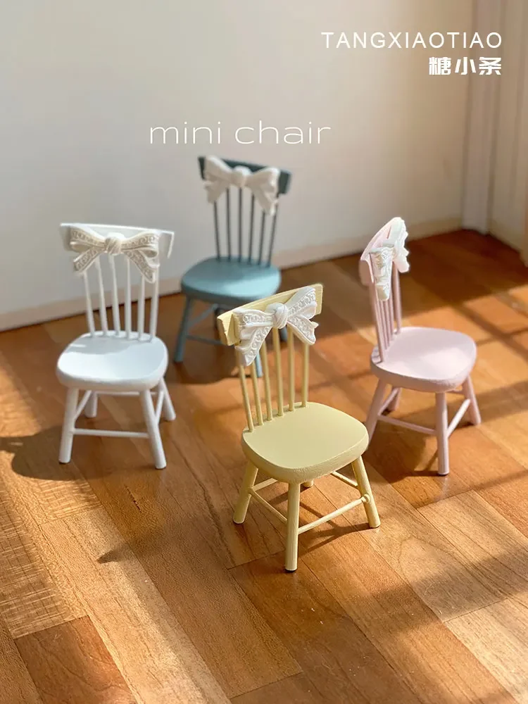 Miniature Dollhouse Furniture Miniature Chairs End Table Chair Bjd New Diy Miniature Dollhouse Decoration Accessories