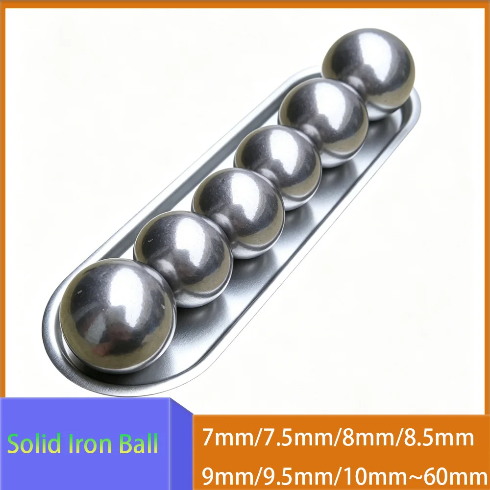 1-30Pcs Solid Iron Ball Diameter 7mm/7.5mm/8mm/8.5mm/9mm/9.5mm/10mm/11mm~60mm High Quality Smooth Round Iron Beads Unquenched