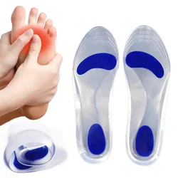 Palmilhas ortopédicas de silicone para sapatos, Flat Feet Arch Support Pad, absorção de choque, alívio da fascite plantar, homens e mulheres