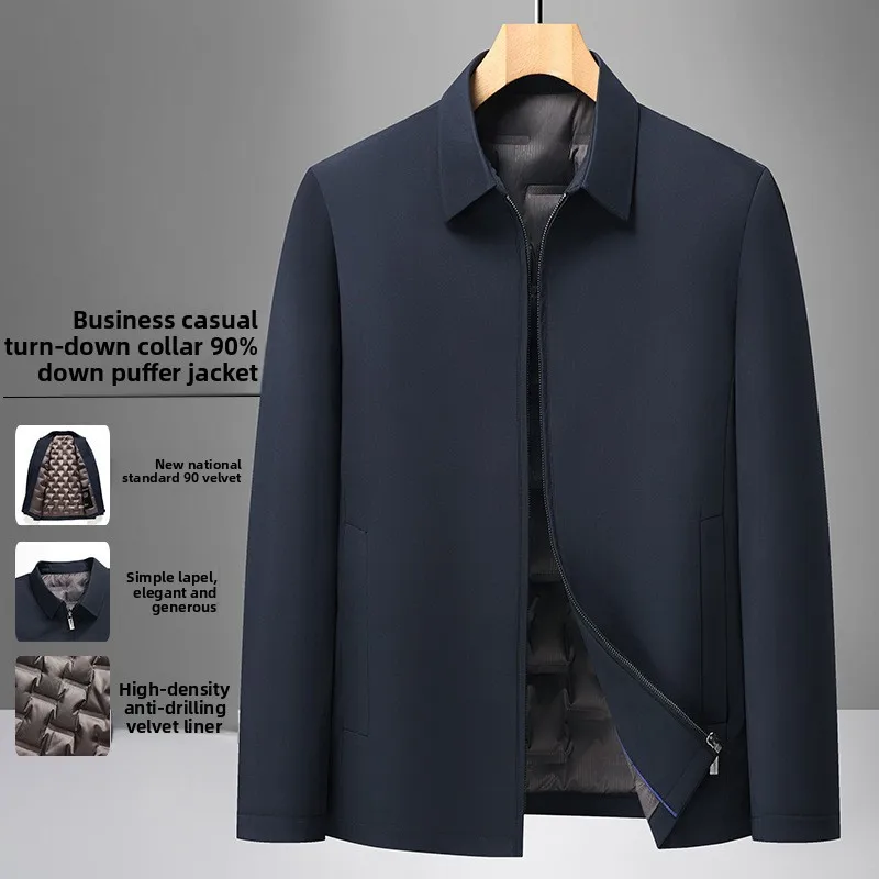 

Autumn and Winter Middle-aged and Elderly Men's Dad Jacket Middle-aged Men's Button-down Jacket Chenier Autumn Clothes