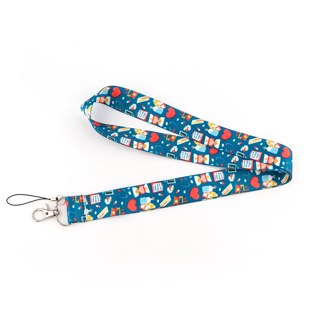 Nurse Doctor Medical Colorful Neck Straps Lanyard Car Keychain ID Card Pass Gym Mobile Phone Key Ring Badge Holder Jewelry Gifts