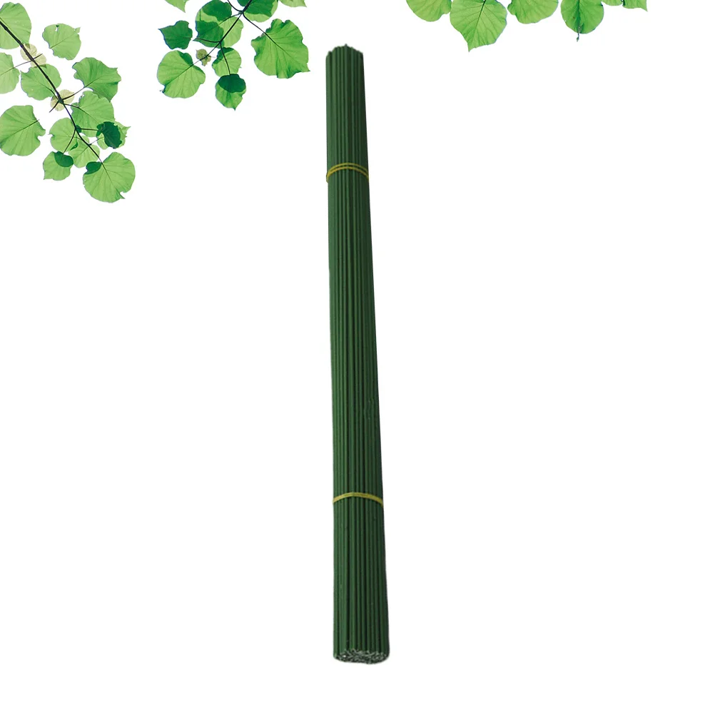 

100Pcs Simulation Floral Stem Wire 40Cm Plastic Craft Flower Stem for DIY Arrangement Reinforcing Bouquets Wreaths Crowns Art
