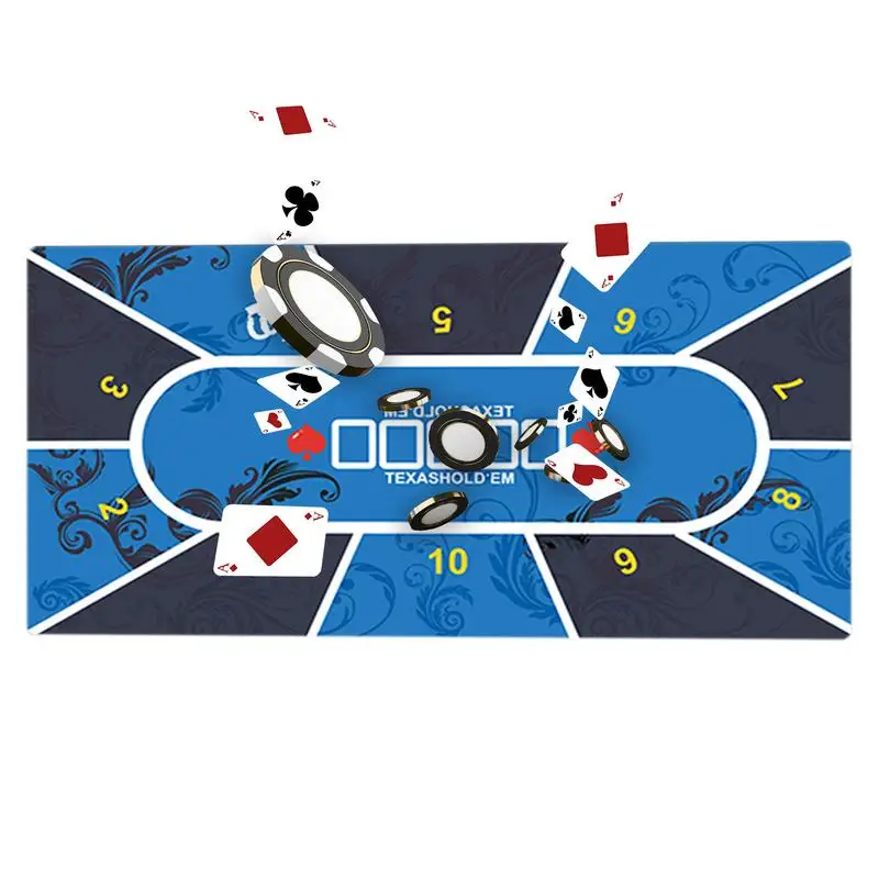 

Texas Poker Mat Thick Rubber Tablecloth Nonslip Game Layout Mat Tabletop Holdem Mat For Home Entertainment Board Game Rooms