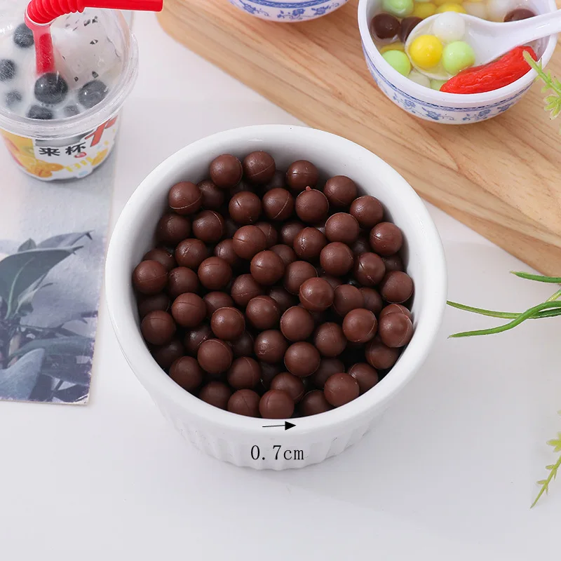 Simulatie tapiocasiroop kaviaar Jelly bean Schattige Mini Suiker Snoepjes Voedsel DIY Sieraden Maken Haarstrikken Accessoires 100st/lot