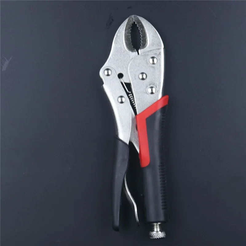 WORTHOWN-Locking Pliers 5Inch Curved Jaw Straight Long Nose Multi-Function Welding Tools Lock Pliers Set