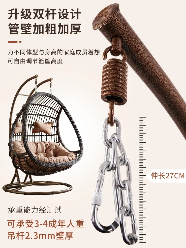 Hanging basket rattan chair cradle bird's nest swing indoor balcony lazy outdoor swing courtyard Internet celebrity leisure home