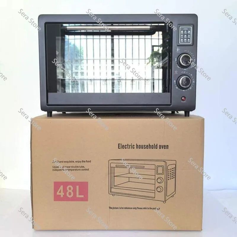 Toaster Oven Pizza Convection Oven Baking Large Capacity 48L Stainless Steel Electric Convection Oven 2000W Multi-Function