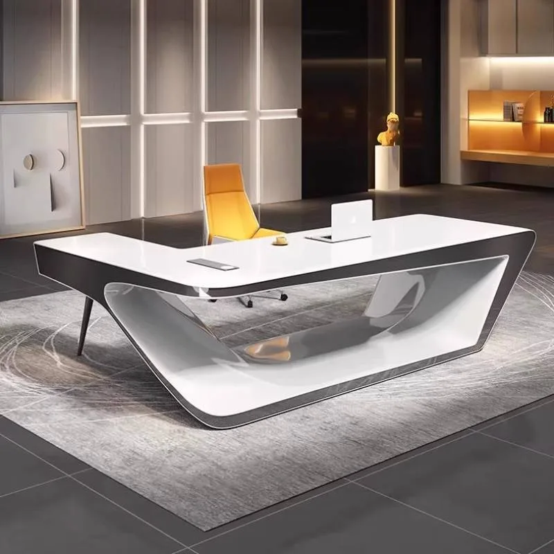 Strong Luxury Executive Office Desk Wood Manager Modern Computer Standing Office Desks White Large Mesas De Escritorio Furniture