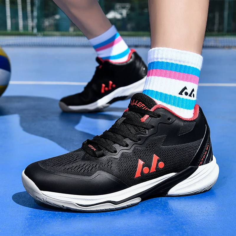 Men Women Badminton Shoes Outdoor Sneakers Professional Sports Handball Shoes Breathable Tennis Shoes Anti-slip Volleyball Shoes
