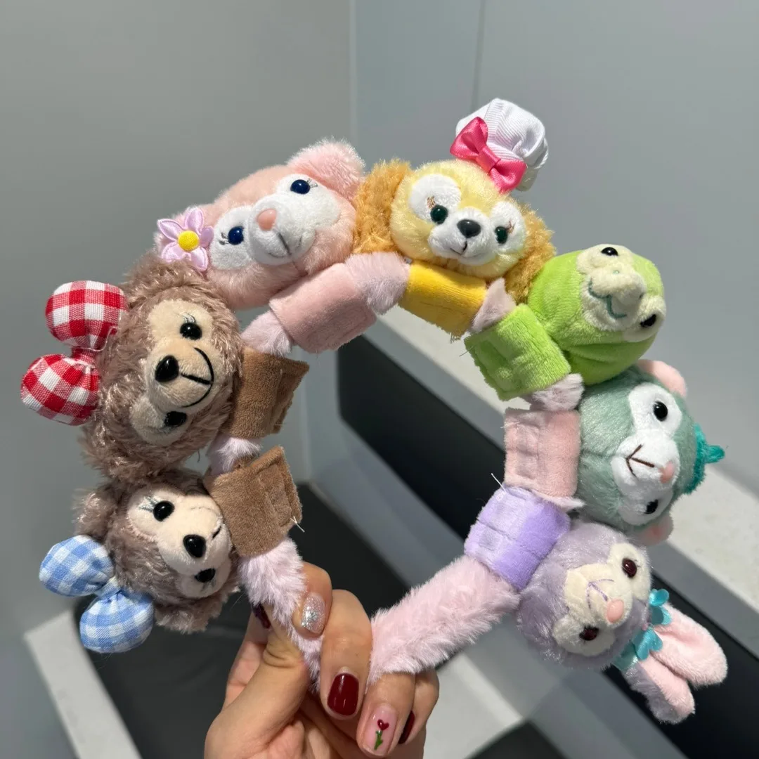 ShellieMay Duffy Disney Cute Plush Family Portraits Hair Hoop Kawaii Fluffy Hair Accessories Lovely Toy Periphery Holiday Gifts