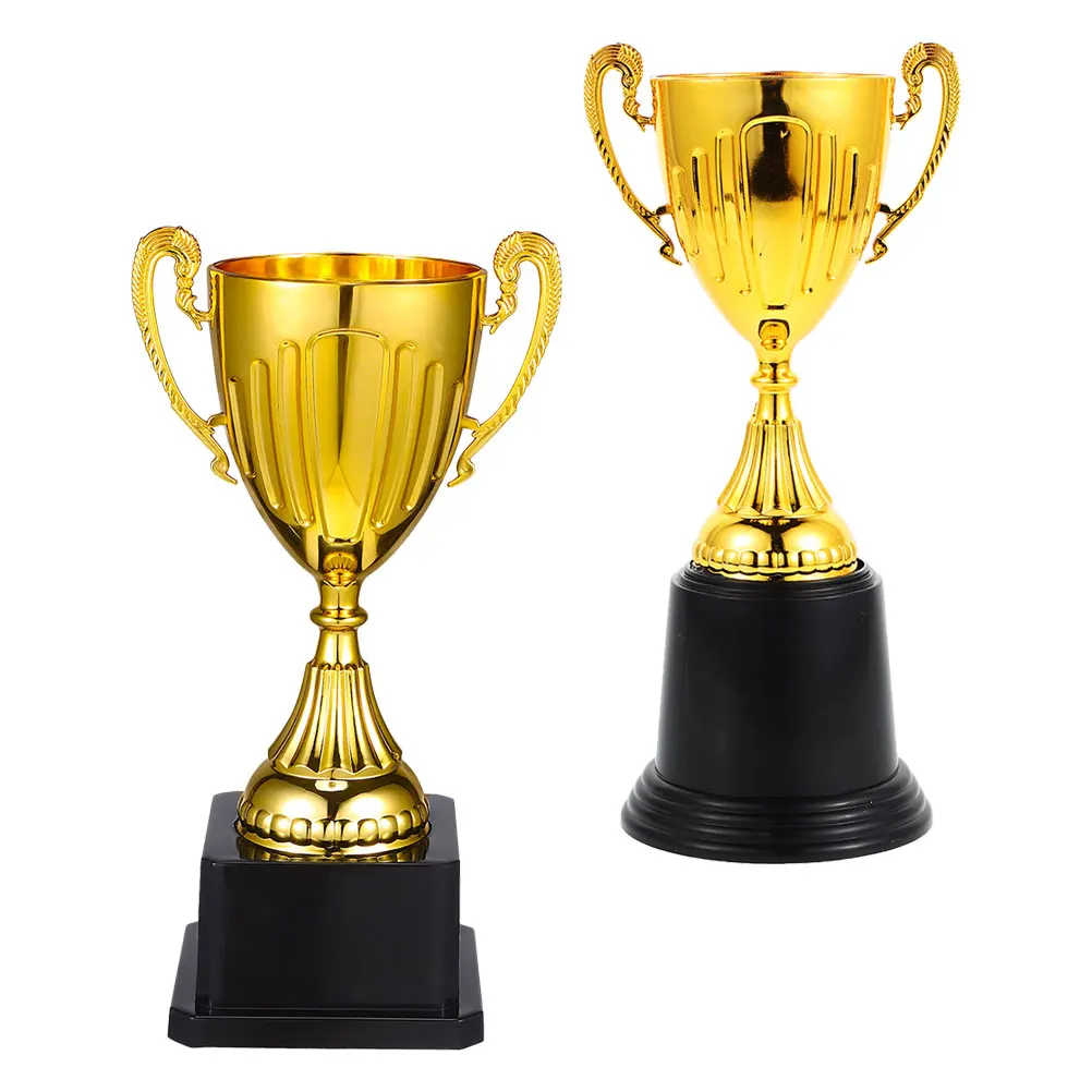 

2 Pcs Mini Trophy Prize Winner Cup Badminton Golden Winning Plastic Award