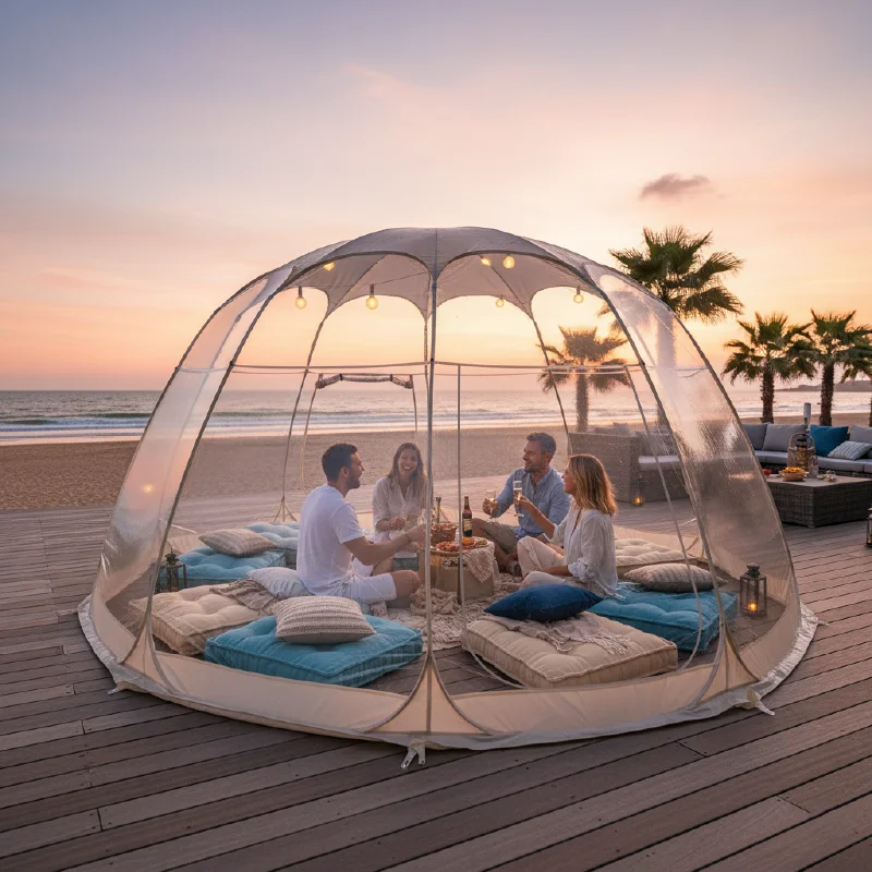 

Большая мгновенная всплывающая пузырьковая палатка, устойчивая к атмосферным воздействиям, уличный домик с экраном иглу, большая капсула для кемпинга, патио, защита от холода