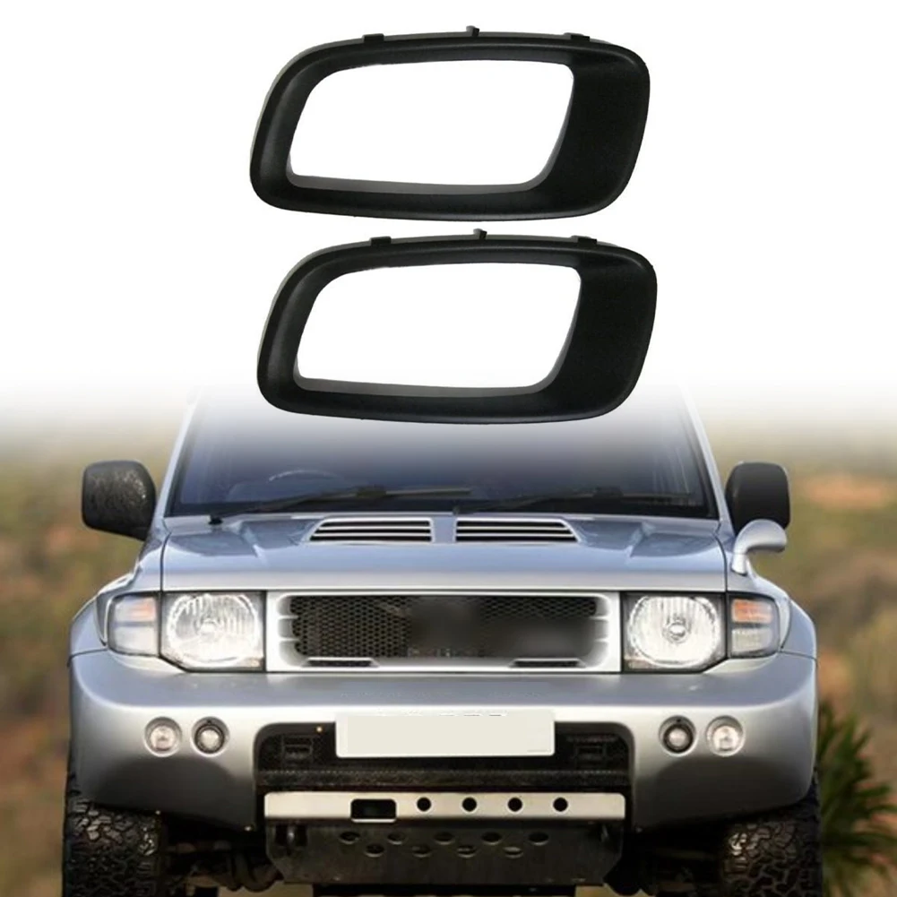 

Car Fog Lamp Grille For Mitsubishi For For Pajero For V73 2000-2002 MR388019 MR388020 Plastic Black Car Accessories Interior