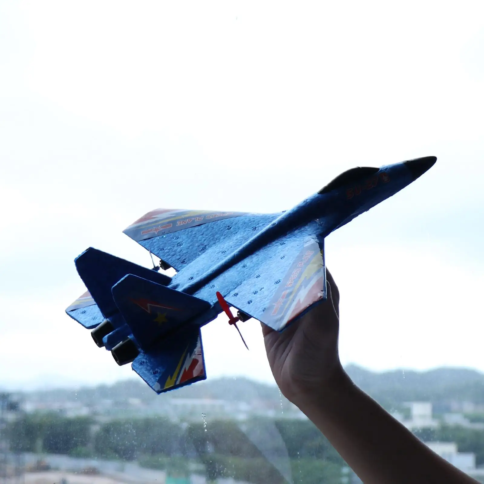 Fixed Wing Glider RC Airplane SU27 EPP Foam 2.4G Remote Control Aircraft RTF Toy for Children Outdoor Play