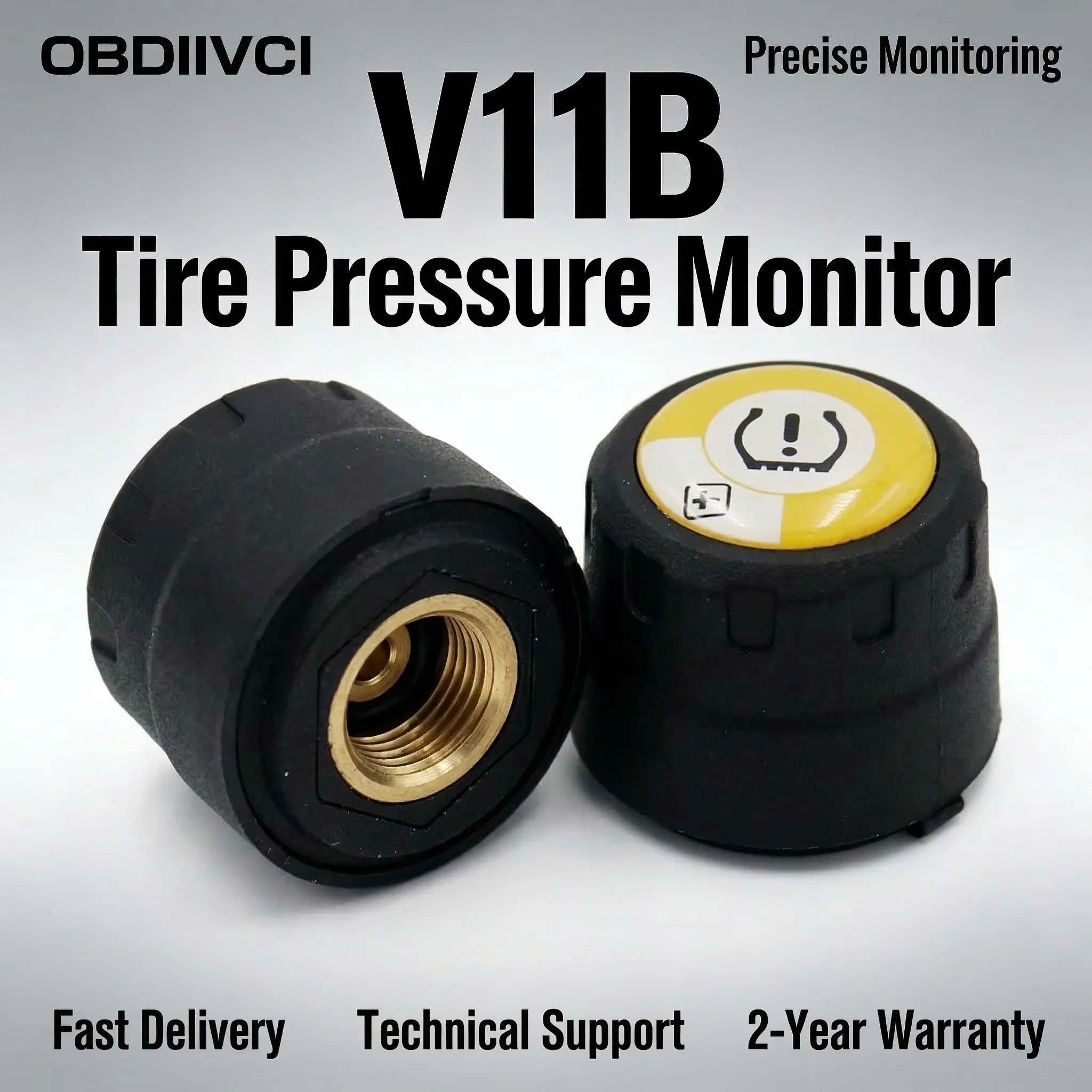 V11B Car TPMS 4.0 External Tire Pressure Sensor Tool with 4 Sensors Bluetooth 4.0 RealTime Monitoring Alarms Automotive Accurate