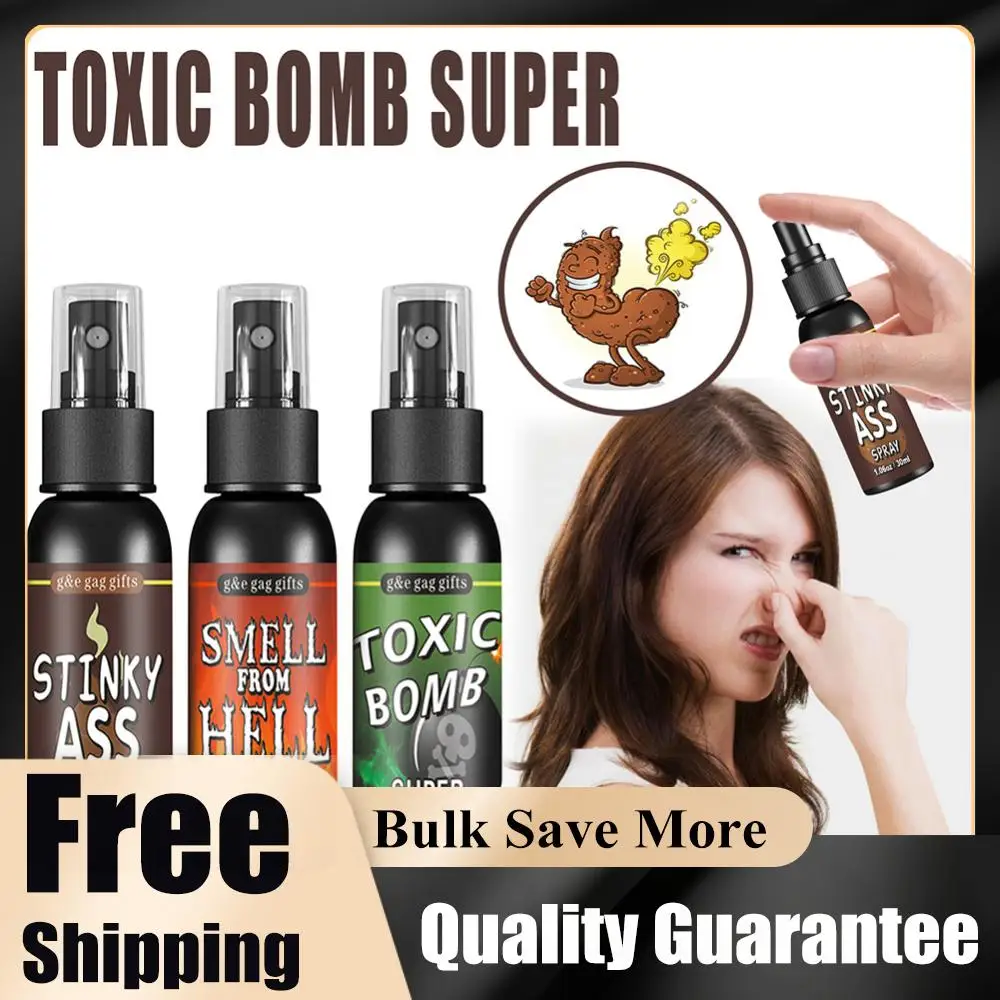 30ml Fart Gag Spray Prank Joke Plastic Stinky Gas Party Supplies Terrible Stinky Fart Spray for Adults Kids Halloween Funny Toys