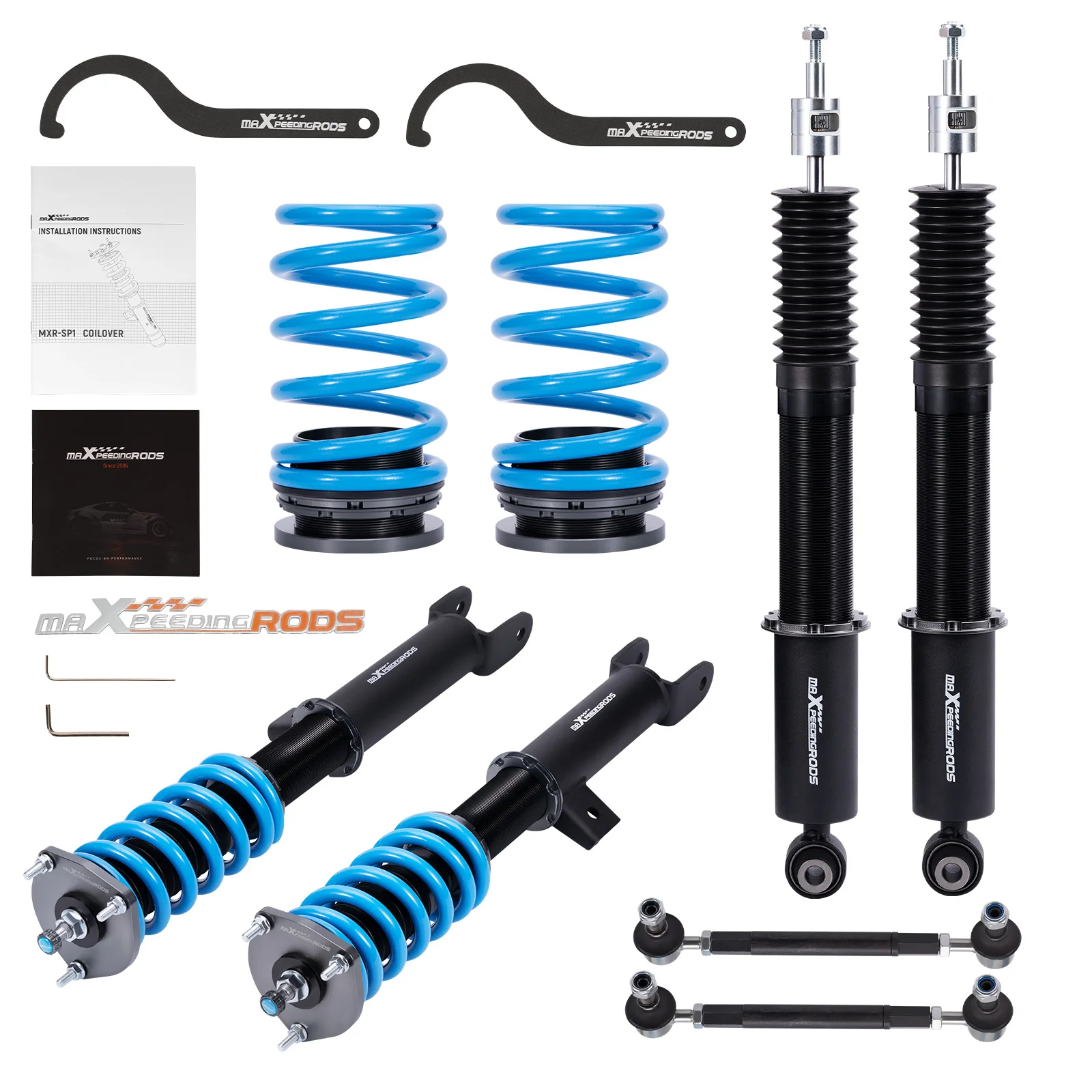 

MaXpeedingrods COT6 Coilovers 24 Way Suspension For Tesla Model 3 RWD 2017-23 Coilover Suspension Strut Lowering Suspension