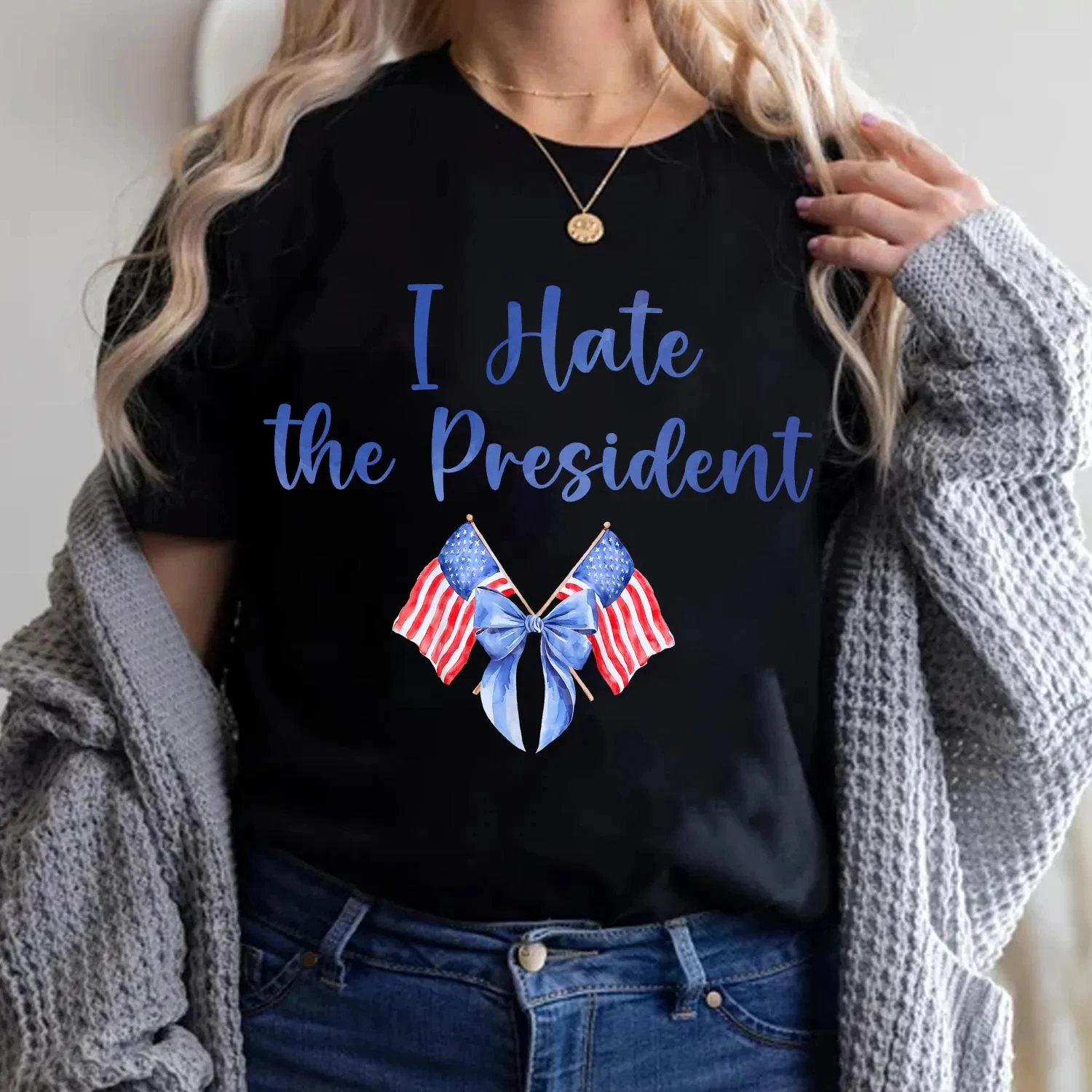 أنا أكره قميص الرئيس القميص السياسي، قميص الديمقراطي، قميص الرابع من يوليو، قميص My Body My Choice النسوية للنساء