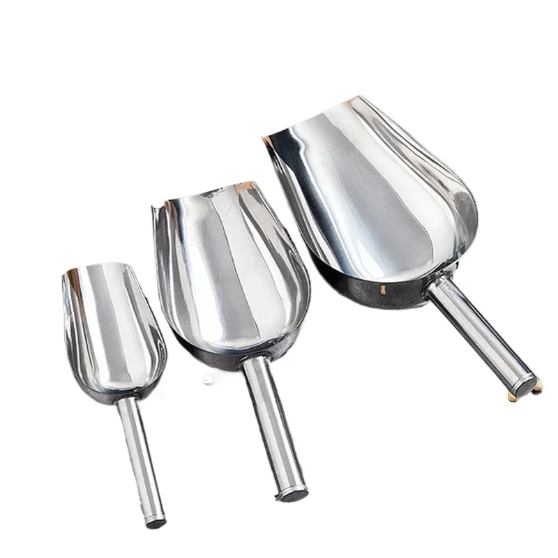 Stainless-Steel Ice Cube Scoop Bar Buffet Party Kitchen Spice Candy Flour Nut Scoop Spoon Dry Goods Shovel Kitchen Accessories