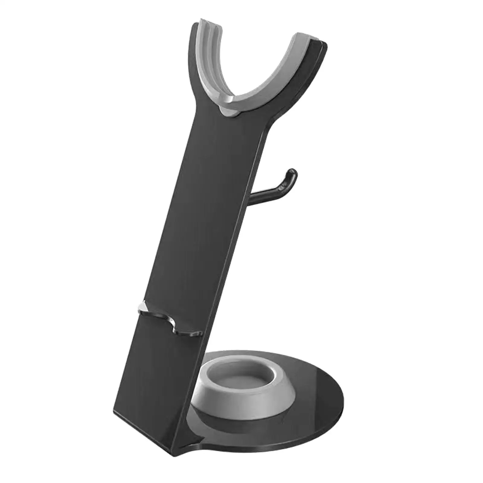 Hair Dryer Rack Hair Dryer Stand Display Anti Skid Hairdryer Bracket with Plug Cable Organizer for Dresser NightStand Cabinet