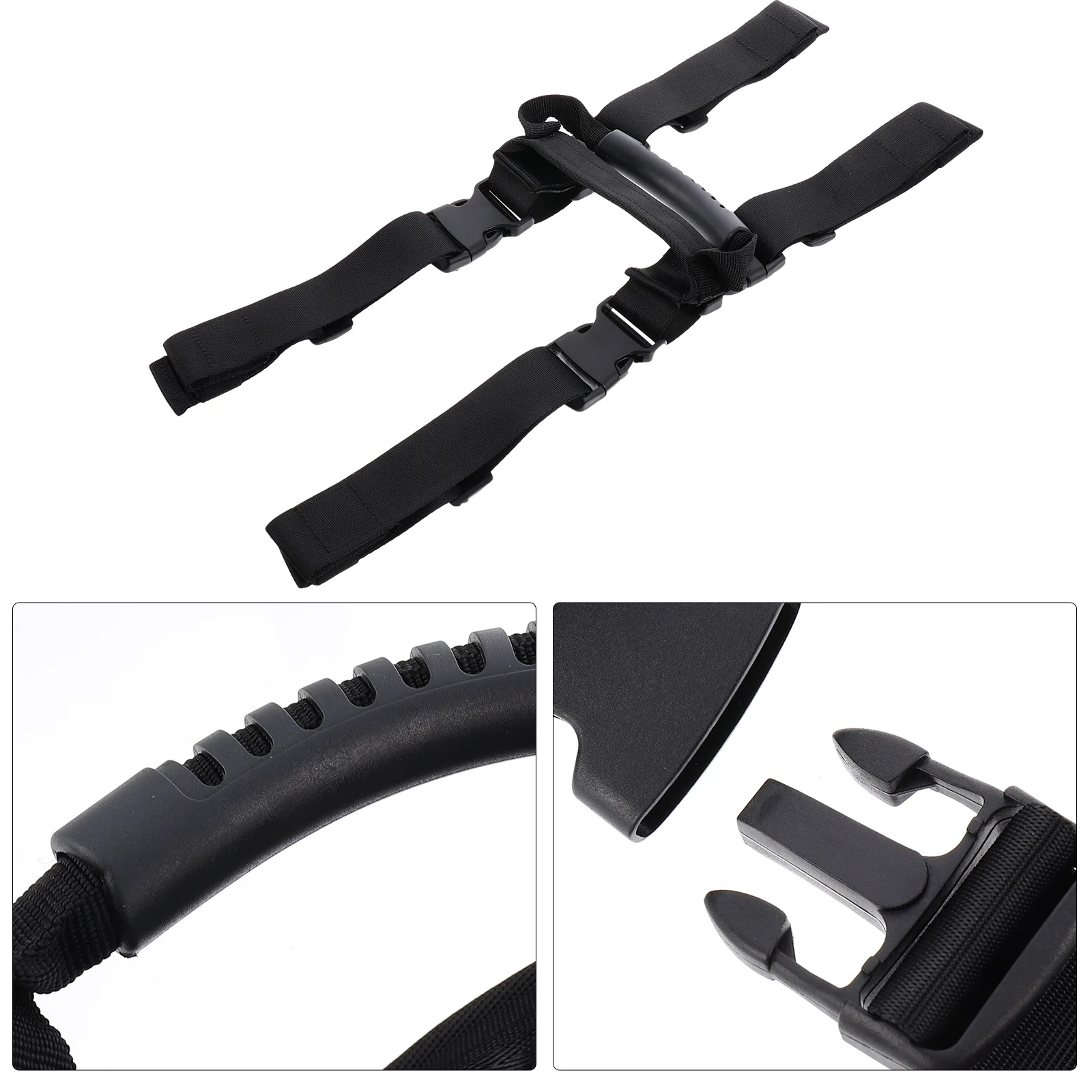 

Motorbike Rear Side Box Pannier Handle Strap Black Adjustable Durable Ergonomic ABS Fasteners Motorcycle Accessories