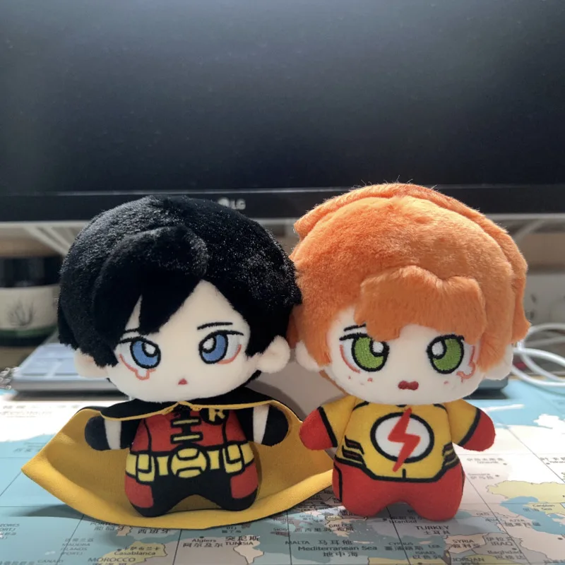10cm DC Dick Grayson Wally West Plush Doll Movie Peripherals Stuffed Toy Soft Pendant Keychain Fan Collection Birthday Gift