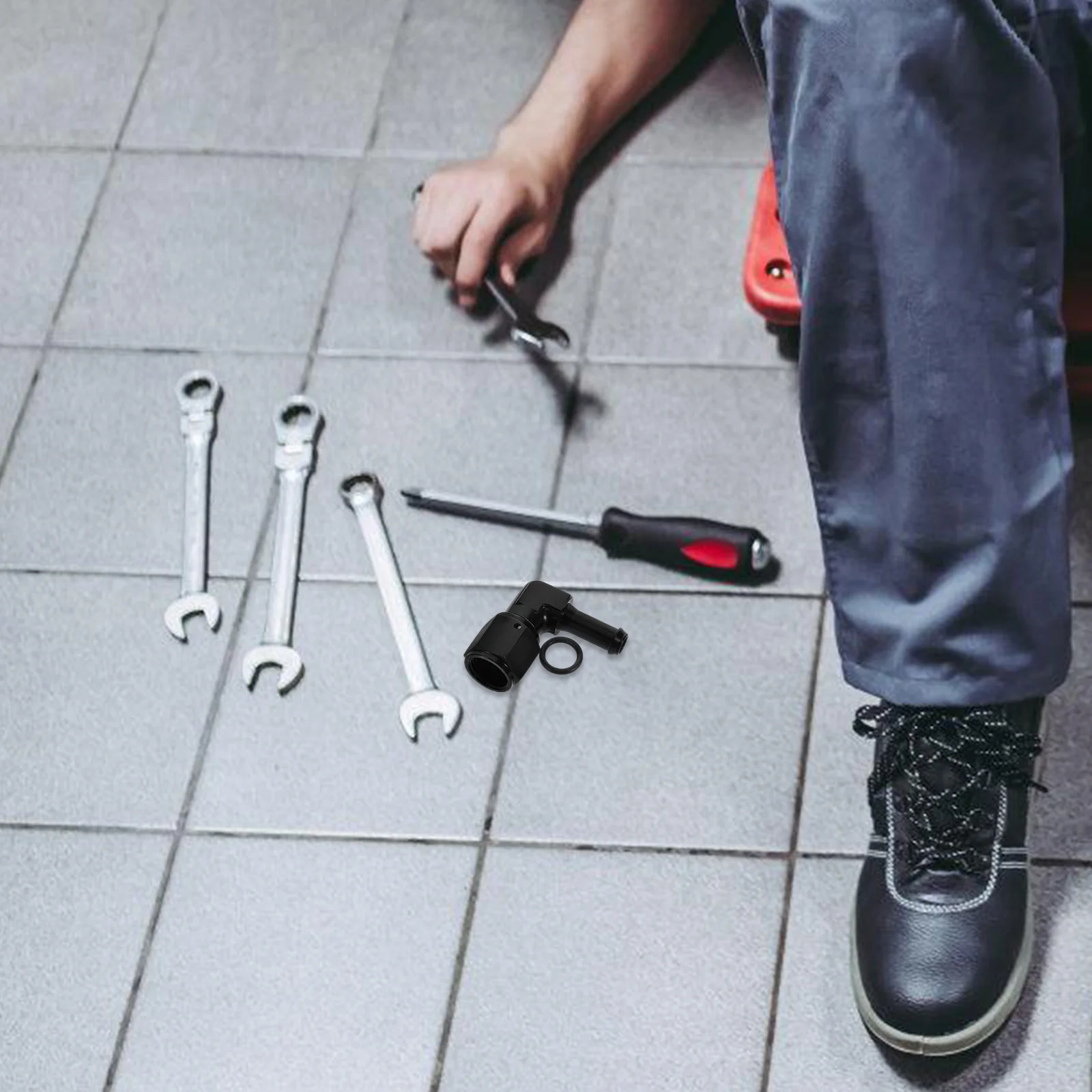 

1 set 1 Set Of An6 Oil Cooler Fitting Adapter 6An Hose Barb Fuel Line End For Car Modification Auto Vehicle Accessories Swivel