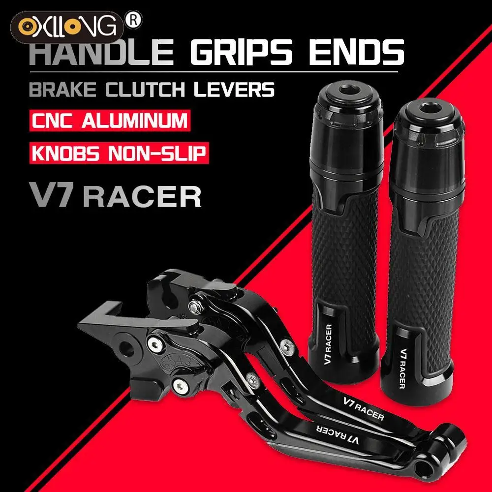 

Motorcycle CNC Brake Clutch Levers Handlebar knobs Handle Hand Grip Ends FOR MOTO GUZZI V7RaceR 2011 2012 2013 2014 2015