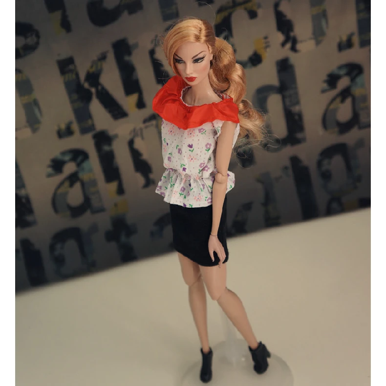 12 Zoll 30 cm Puppenkleidung, handgefertigt, lässiger Stil, Puppen-Outfit, geeignet für BJD-Puppen, modisches Kostüm-Set, Kawaii, Hauspuppe, DIY-Spielzeug – Detail 9