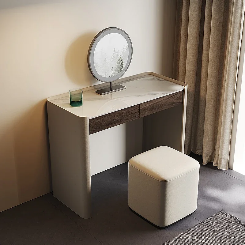 

light luxury high-end dressing table dressing table small apartment bedroom ultra-narrow small desk integrated