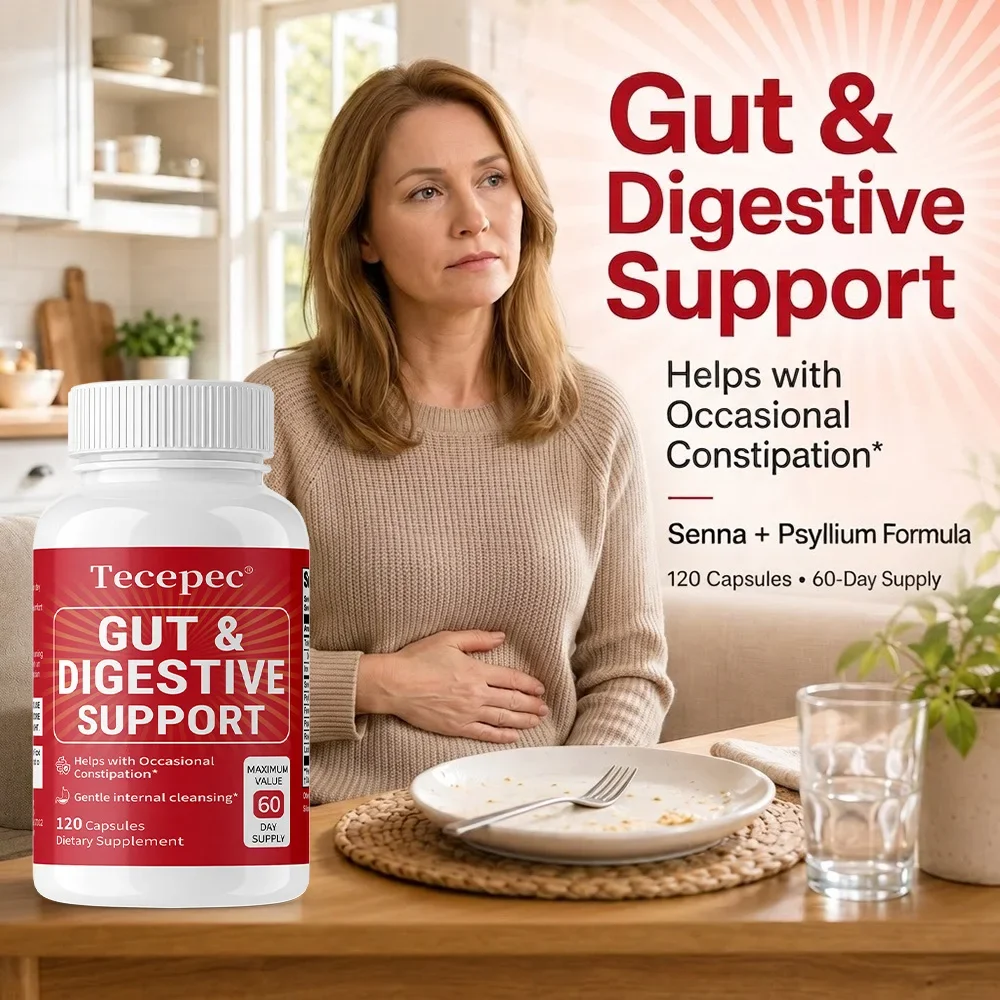 Digestive Health Supplement, Containing Psyllium Husk, Senna Leaf Extract, 120 Capsules, Gentle Internal Cleansing