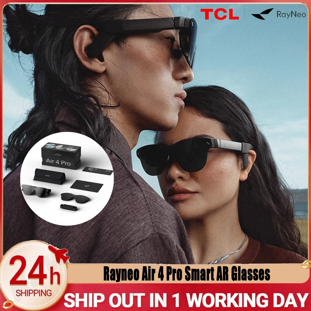 

Очки Rayneo Air 4 Pro 3G AR, водонепроницаемые IPX-5, захват видео 4K, звук B&O, дисплей HDR10, виртуальный экран 135 дюймов