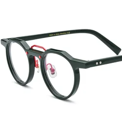 2022 Acetate Glasses Frame Men Retro Round Prescription Eyeglasses frames Women Luxury New Vintage Myopia Optical Eyewear