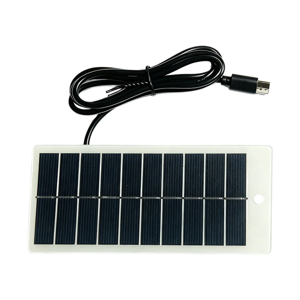 USB-C Solar Panel For 3W 5V Output for Outdoor Security Cameras Wireless For Doorbells and Low Voltage Devices