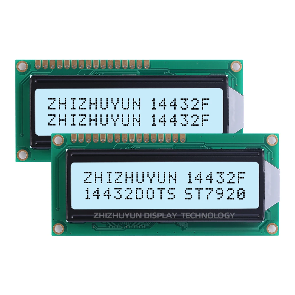 Grey Film Blue Font 14432 wyświetlacz LCD ekran ST7920/AIP31020 angielski uproszczony tradycyjny chiński obsługuje opcje 3.3V i 5V