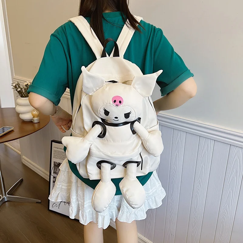 

Backpack Kuromi doll lady 2024 summer new cool girl junior high school student bag cute travel backpack.