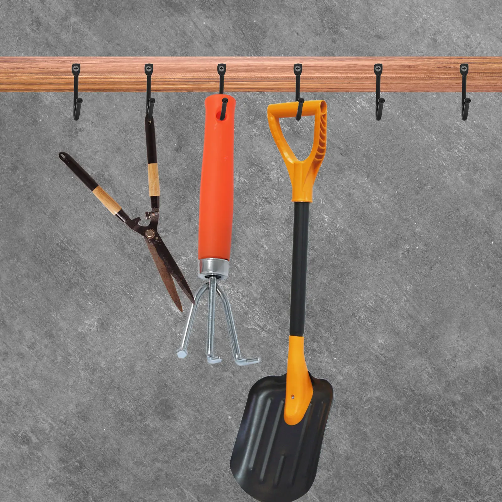 

20 Pcs Hooks Strong Garage Utility Decorative Iron Coat Hanger Tool Hanging Black