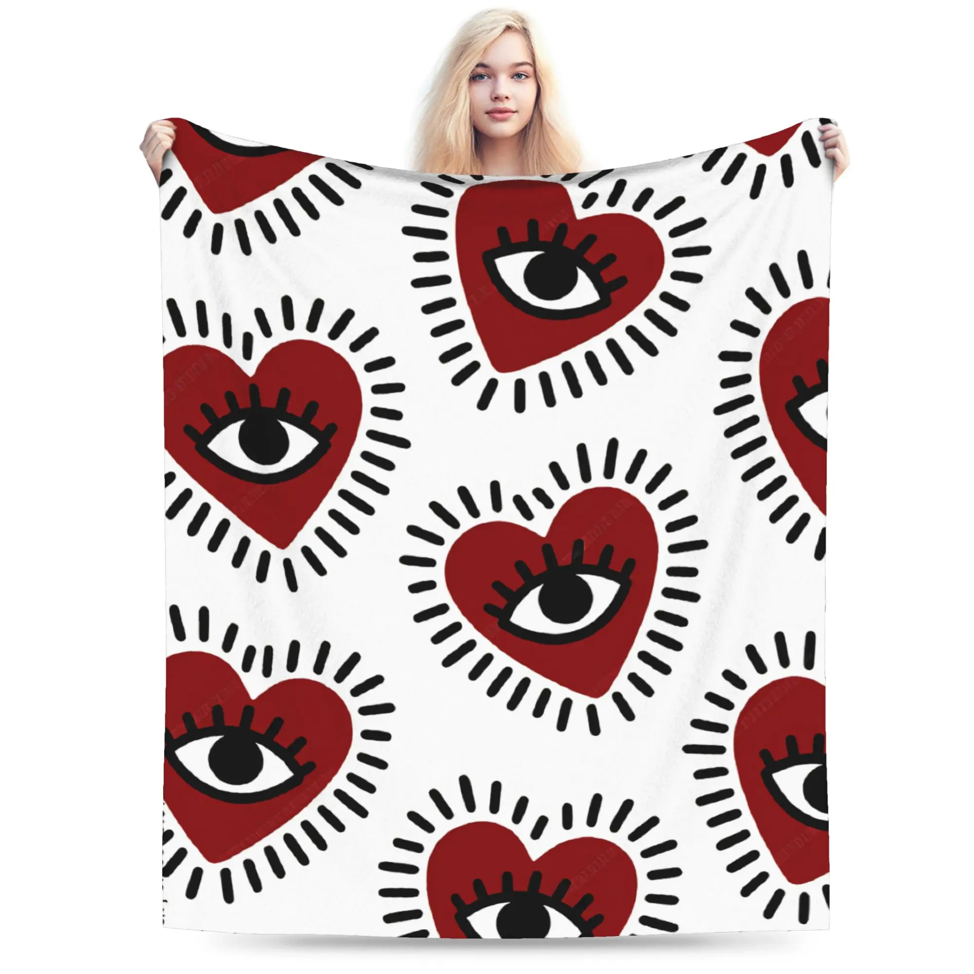 Eye Pattern Flannel Blankets Autumn  Soft Warm Bedding Throws for Kids Couch Bed Street Trend Bedspread Sofa Bed Cover
