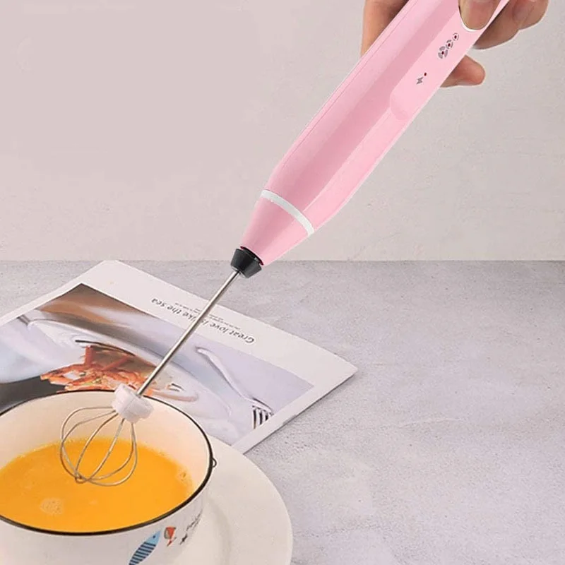 Misturador Elétrico Portátil com 3 Velocidade, Multipurpose Whisk, Misturador Elétrico de Ovos, Café Ferramenta de Mistura, Cozinha, Casa, 3