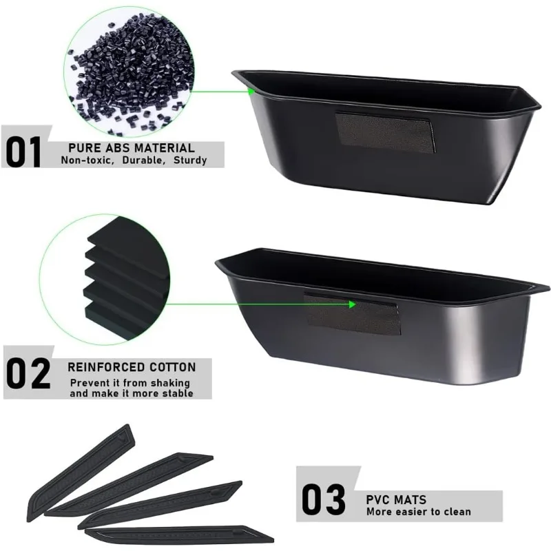 Door Handle Storage Box Container for Ford Bronco 2021 2022 2023 2024 4 Door Car Interior Accessories