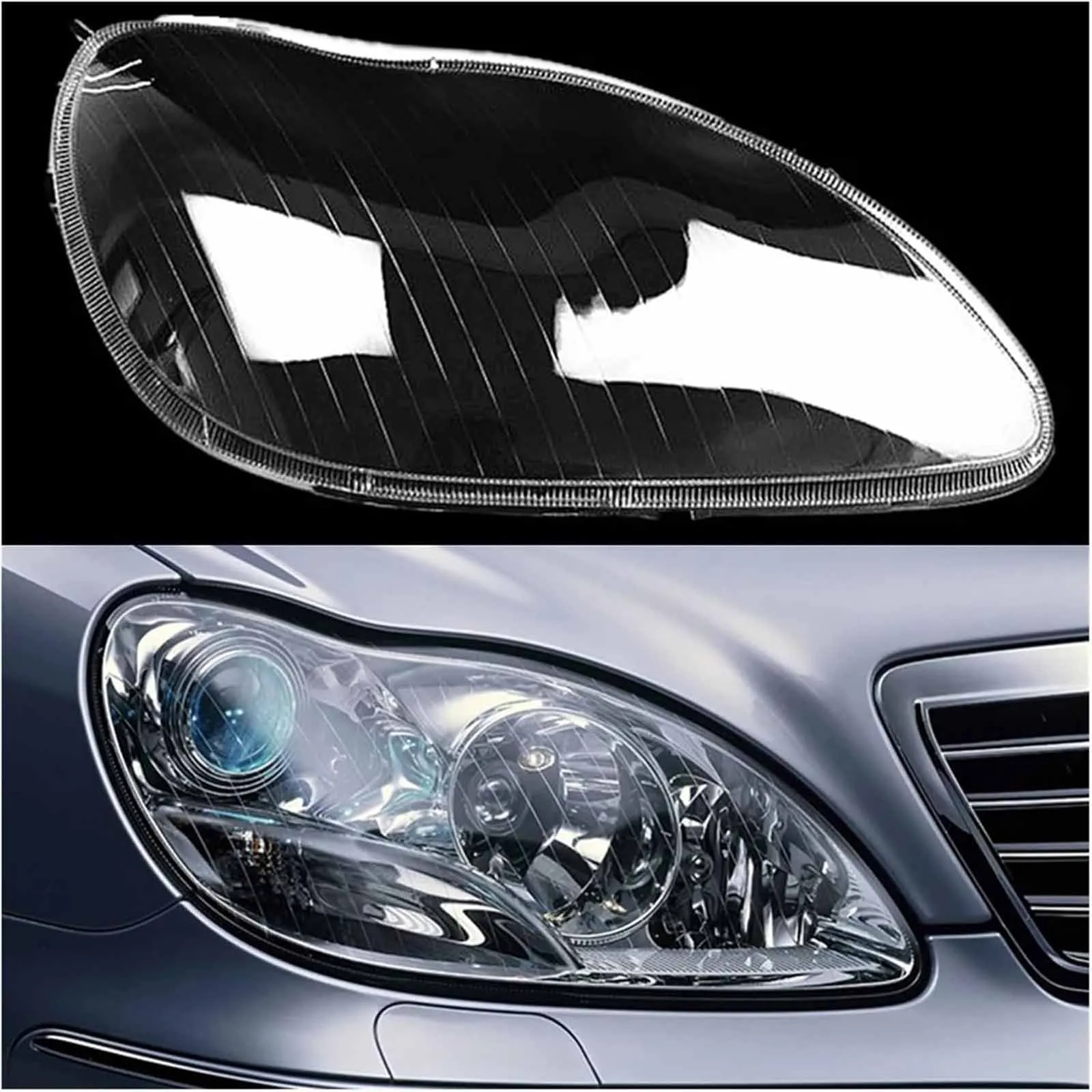 

Car Headlight Cover For Benz W220 S280 S320 S500 S600 1998-2005 Plastic Headlamp Lens Lampshade Shell Replace The Original Glass