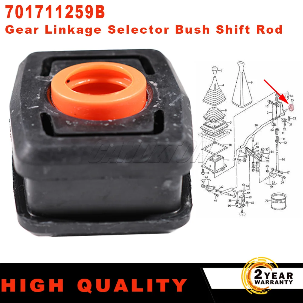 701711259B Gear Bushing Bush Selector Lever Shift Rod Linkage Jack Socket For VW Transporter IV T4 1990-2003