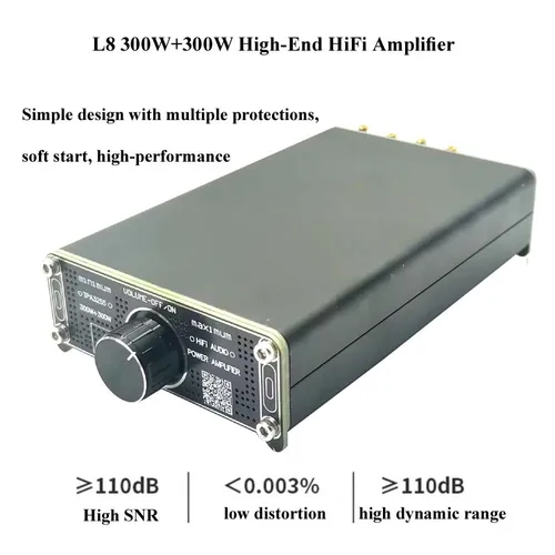 Amplificador Digital de alta potencia TPA3255, dispositivo estéreo de poco ruido, HIFI, con funda, 600W, 300W + 300W, versión máxima mejorada