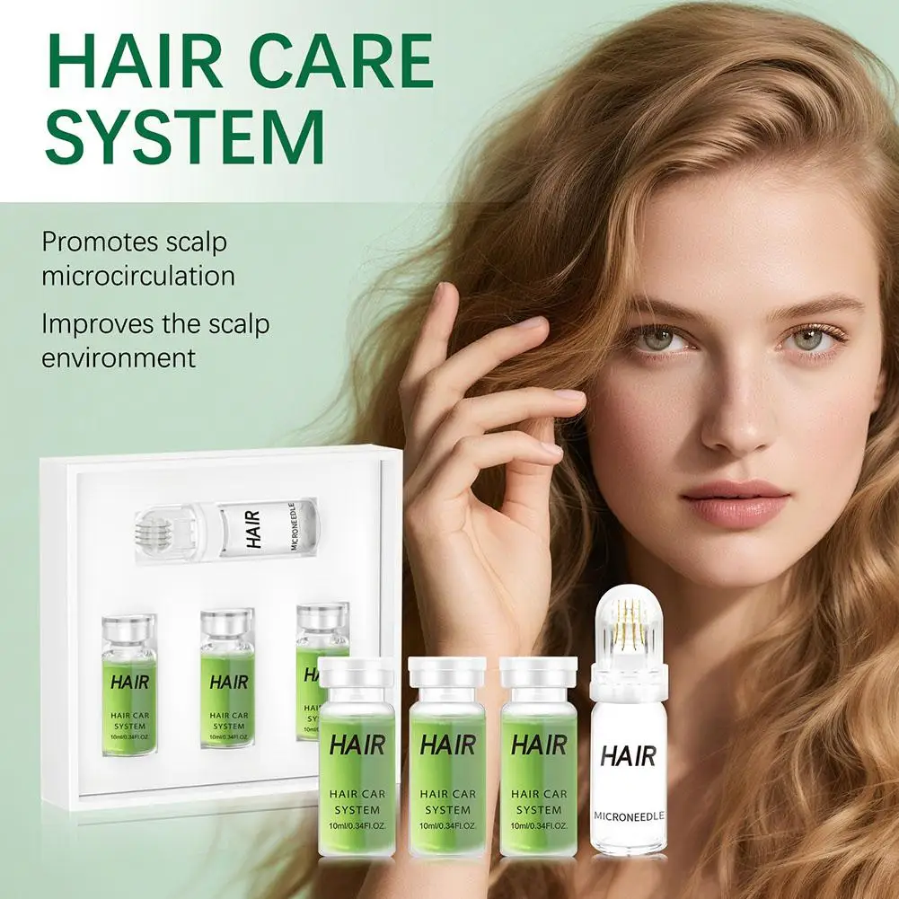 0.25mm Hair Essential Serum Micro-needle Roller Set Hair Follicle Nourishing Scalp Hair Care Hair Thicken Daily Care Scalp Serum