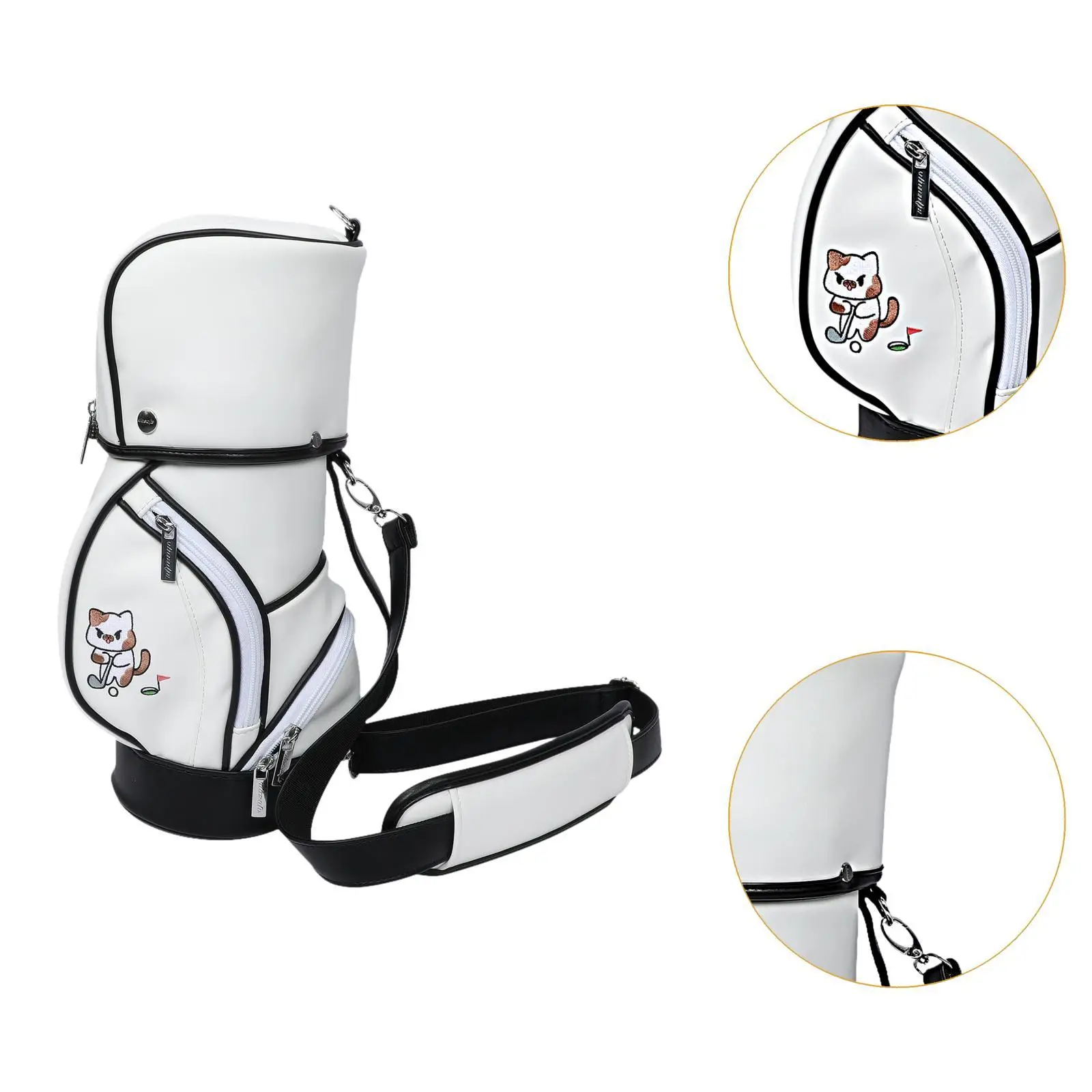 Mini Golf Ball Organizer PU Leather Golf Pouch Compact Carry Bag for Men Women Outdoor